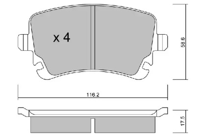 Дисковой тормозной механизм AISIN для VW MULTIVAN V (7HM, 7HN, 7HF, 7EF, 7EM, 7EN) 1.9 TDI
